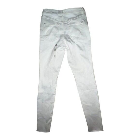 INC International Concepts White Skinny Jeans with Distressed Detailing - Picture 5 of 10